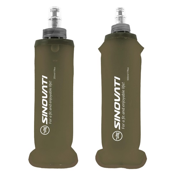 SINOVATI® TPU Foldable Water Bottles, Soft Flask, Water Bottle, BPA-Free