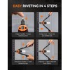 AUTOWN Professional Rivet Gun Kit with 5 Drill Bits &