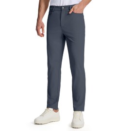 Willit Mens Golf Pants 5 Pockets Stretch Work Dress Pants 28"/30"/32" Lightweight Casual Slacks Dusty Blue 40W x 32L