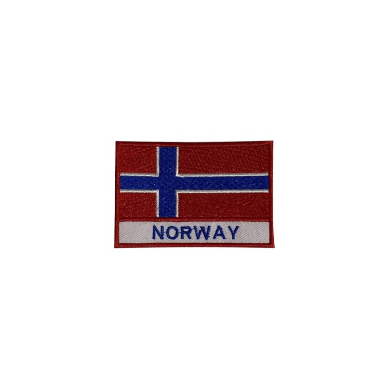Norway Country Flag Patch Embroidered Applique Norway Country Flag Patch