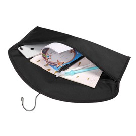 YELAIYEHAO 2 pcs Hanger Diversion Safe Hidden Pocket Safe, Fits Under Hanging Clothes with Pocket to Hide Valuables (middle, black)