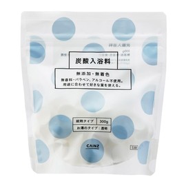Cainz Bath Additive, Volume: 10.6 oz (300 g) (5 g x Approximately 60 Tablets), Unscented, Carbonated, No Additives, Coloring, Fatigue Recovery, Warm Bath