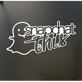 Stickers Decals Funny (Color White) Snapchat This Sticker Funny JDM Lowered Low car Window Instagram Decal