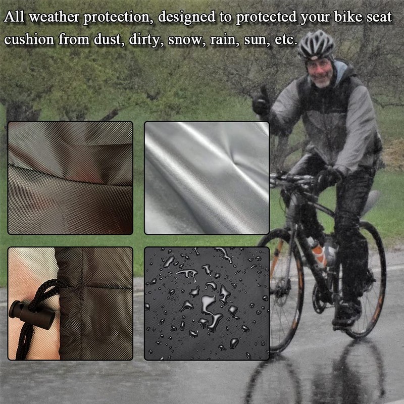 Waterproof Bike Seat Cover - Bicycle Saddle Cushion Protector 210D
