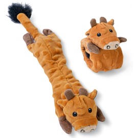 SHARLOVY Dog Squeaky Toys, Bubble Plush Puppy Teething Pet Toys, Crinkle No Stuffing Animals Dog Toy, Doggies Chew for Large Small Medium Breeds