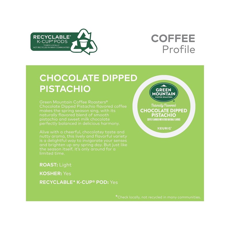 Keurig Green Mountain Chocolate Dipped Pistachio 24 K-Cups