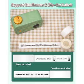 Phomemo Large Label Maker Machine with Tape D50 for 3/5" to 9/10" tape, Portable Thermal Label Maker Machine, Bluetooth Label Printer for Address,Storage,Office, Support Phones & Pad, USB Rechargeable