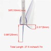 Frameless Shower Door Bottom Seal with Drip Rail 3/8" Thick
