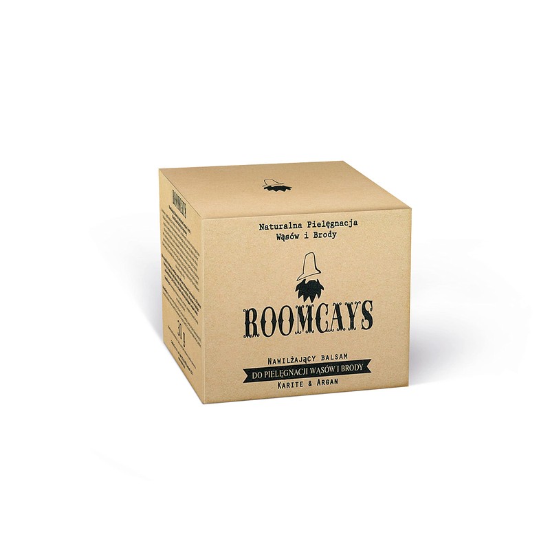 Roomcays 100% natural beard balm, balm with argan oil and