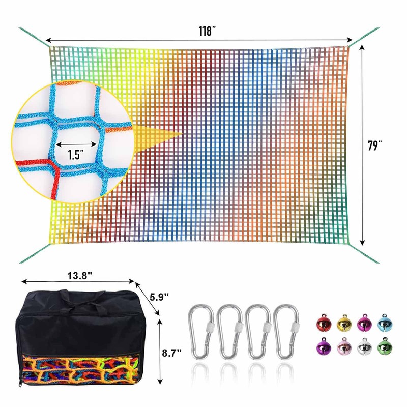 LPIW Climbing Net for Kids - 9.9FT x 6.6FT Double
