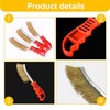 MEMOFYND 3-Piece Handle Wire Brush, 2-Piece Sponge Wire Brush, Multi-Function