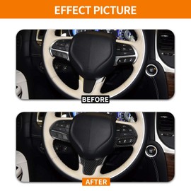 RT-TCZ for Chrysler 300C Carbon Fiber Panel Trim Cover for Chrysler 300C Pacifica 2015 up Black Carbon Fiber Grain Interior Accessories 3pcs