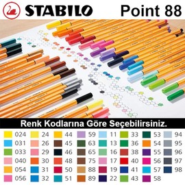 Stabilo Point 88-0.4mm Fineliner - Box of 10 Pens - Pine Green