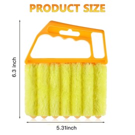 AOCEAN 4 Pcs Blind Cleaner Duster Tool 7-Finger Dusting Cleaner Tool for Window & Air Conditioner Handheld Mini Duster Brush for Wood Blinds Dust Dirt