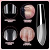 240Pcs Medium Square Nail Tips, Half Matte Full Cover Gel