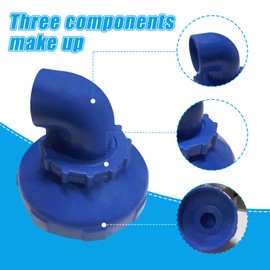 Hekasvm Pool Inlet Nozzle 360° Rotatable for Intex Bestway Pool Nozzle Outlet Airstone Accessories, Inlet Nozzle for Steel Wall Pool, Pool Accessories, Hose Connection 32/38 (Blue)