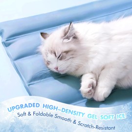 CyberPwas Dog Cooling Mat,X-Large Dog Bed,Gel Cooling Cover,Dog Cooling Mat,Dog Beds & Furniture,for Dogs in Camping&Outdoor Activities, Portable and Durable,Easy to Clean(Colorful, X-Large)