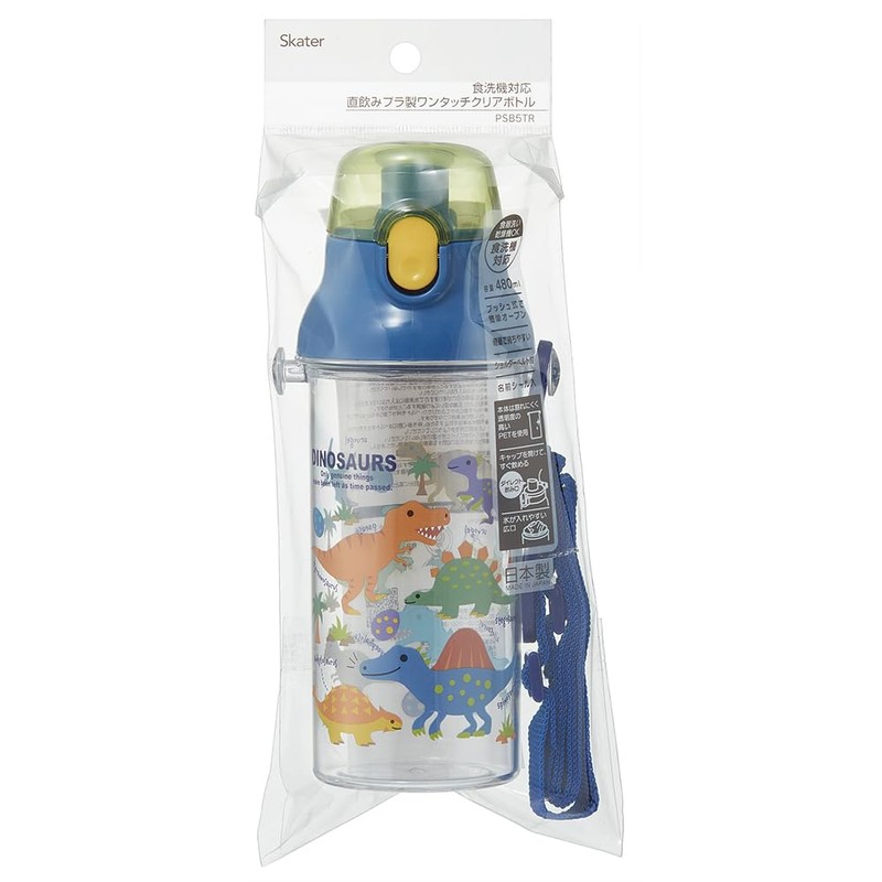 Skater PSB5TR-A Dinosaurus Picture Plastic Water Bottle, 16.9 fl oz