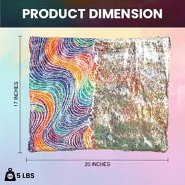 Weighted Lap Pad for Kids – 20”x17”, 5lbs – Sequin Sensory Blanket for Tactile Stimulation – Calming Aid & Autism Sensory Tool