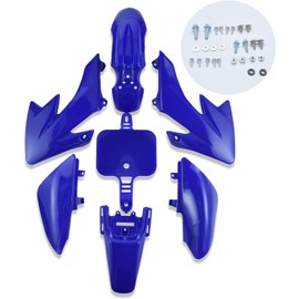 CRF50 Body Fender Kit for Compatible with XR50 XR 50 CRF 50 SDG SSR Pit Dirt Motor Trail Bike Black with Bolt Work Fairing Plastic 50cc 70cc 90cc 110cc Pit Dirt Bike 7 piece Blue