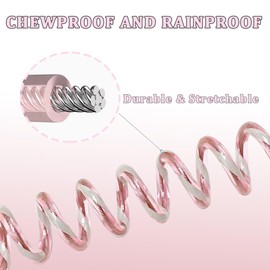 WYuZe 7 FT Chew Proof Stretch Dog Leash Cable, Reflective Anti-Pull Shock Absorbing Walking Lead Soft Wide Nylon Handle, Lightweight Leash for Small Dogs