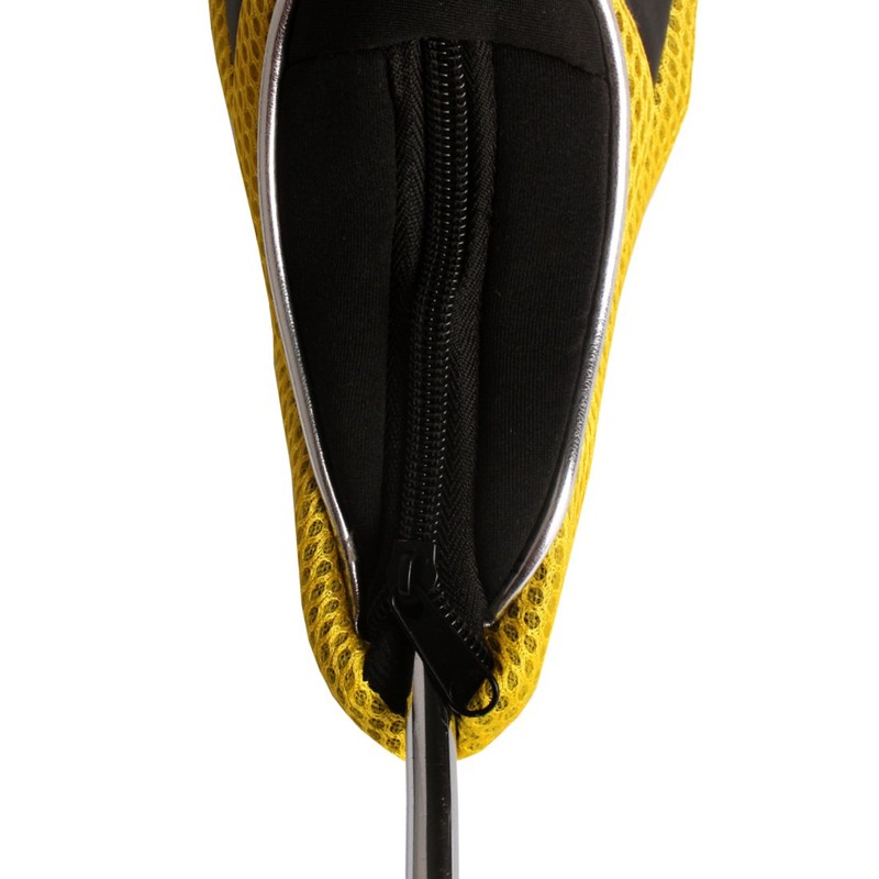 Andux Golf Schlägerkopfhüllen Holzkopfhüllen 460CC Driver Reißverschluss 3 Stück Schwarz/Gelb