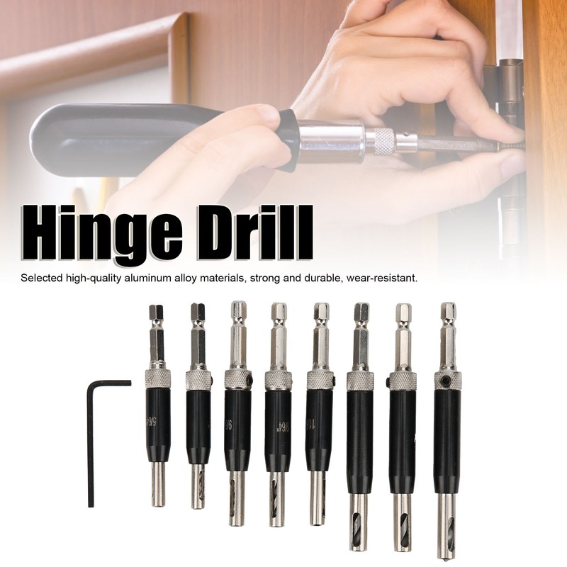 Hinge Drill Bit Set Hinge Window Door Cabinet Drilling Hole