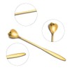 6 PCS Coffee Spoons Heart Long Spoons Stainless Steel Latte