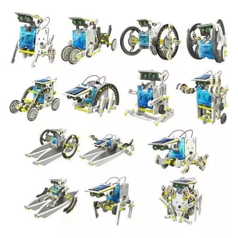 Radox Robot Solar Armable Con Panel Solar Kit 14 Diseños