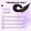 WindTouch Dark Brown Clip in Hair Extensions Real Human Hair,