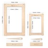 Wool Queen Rectangle Weaving Loom Kit 5.3''x7.8'',7.9''x11.8'' 2 Set with