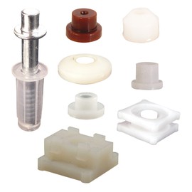 Prime-Line N 7539 Bi-fold Door Top Pivot and Cap Repair Kit, Plastic Base Fits 3/8 In. Diameter, 7 Pairs Cap Assortment, Spring-Loaded (1 Kit)