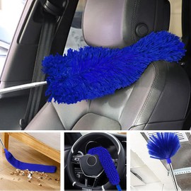 Tiumso Dusters for Cleaning,Microfiber Feather Duster 5-in-1 Kit, Duster with Extension Pole 100 Inches, Cobweb Duster, Microfiber Dusters for High Ceilings and Fans, Blinds and Cars