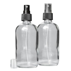 DMSOSTORE Glass Spray Bottle Set, 8 oz, BPA-Free Fine Mist Sprayer, Chemical-Resistant with Dust Cap, 2-Pack