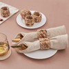 BEIBANG Fall Napkin Rings Set of 12, Handmade Woven Napkin