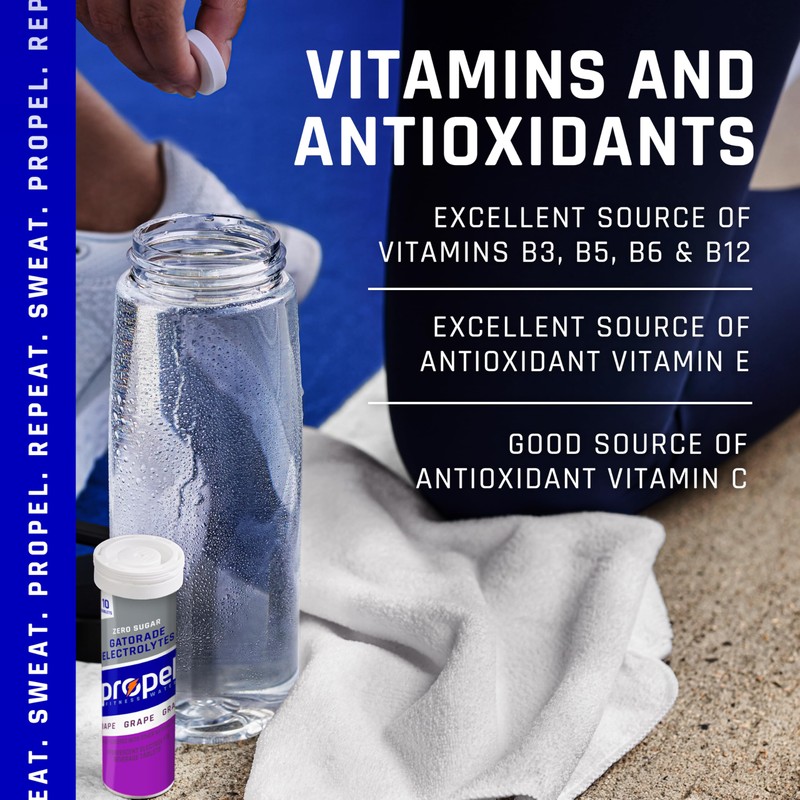 Propel Fitness Water Tablets, Berry, 10 Count Tube, (Pack of