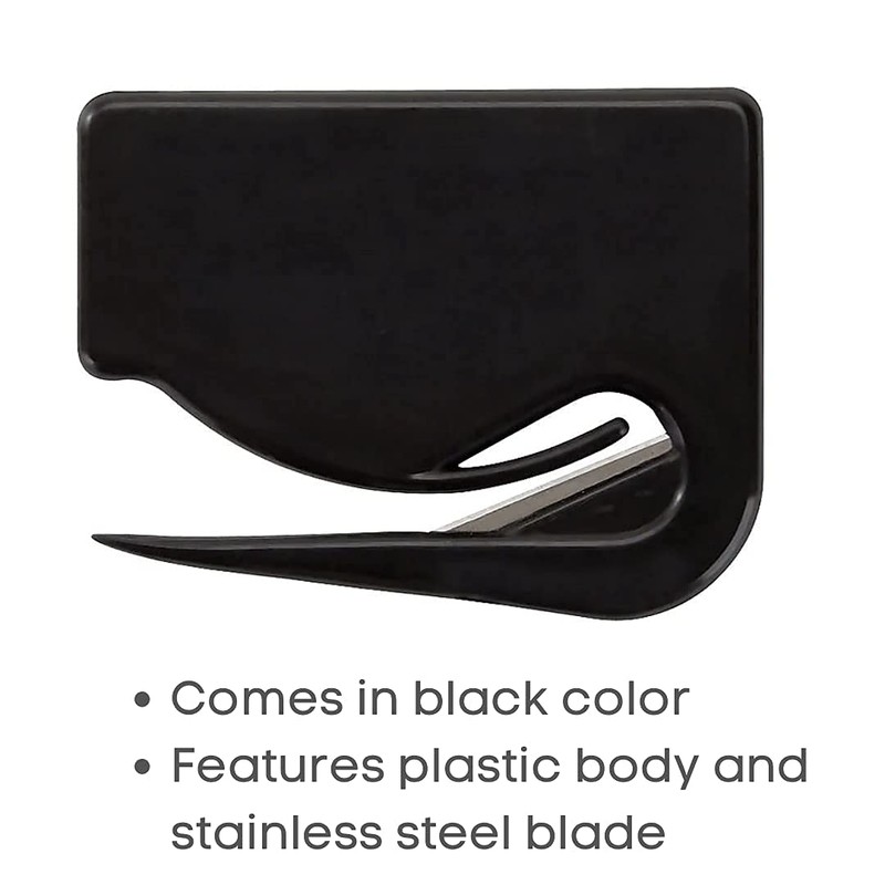 1InTheOffice Letter Opener, Envelope Opener Slitter Concealed Blade, Black 4