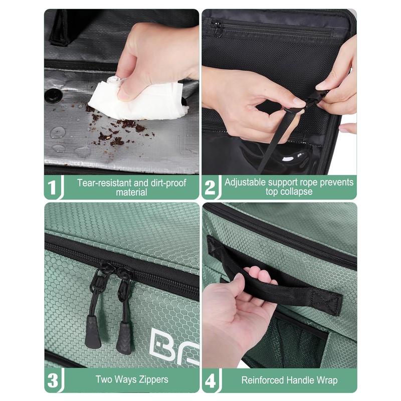 BAIXIXIG Golf Trunk Organizer, 2-Layer Storage with Shoe Pocket, Storage