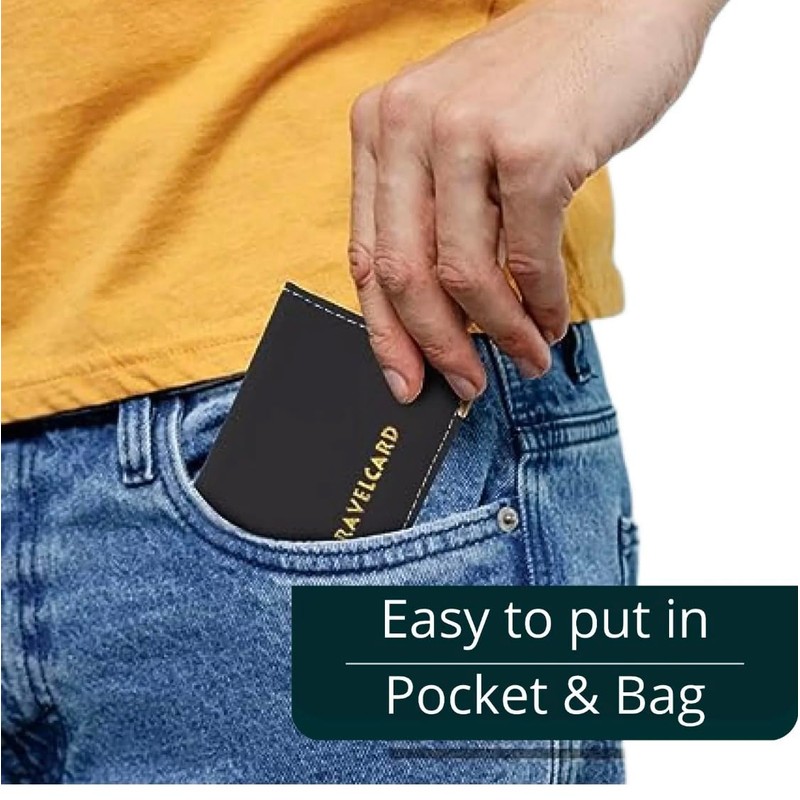 MAKKAI Unisex Soft Leather Travel Card Bus Pass Holder Credit