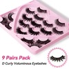 CINYOLA Mink Lash Fluffy Wispy False Eyelashes, Fake Lashes Extension