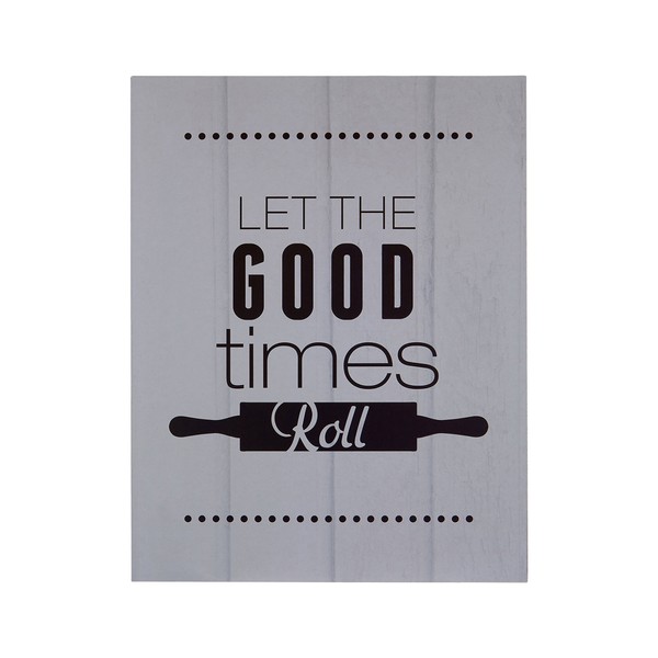 Premier Housewares Let The Good Times Roll Wall Plaque - Grey