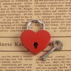 2 Sets Heart Shape Lock Mini Heart Shape Padlock Key