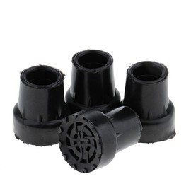 4pcs Anti Slip Black Replacement Rubber Tips 19mm 3/4 inch