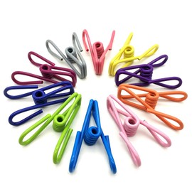 MinniLove Clothespins Clips, Heavy Duty Heavy Duty Multi-Purpose Clothespins Strong Rust Proof Durable Cute Colorful Indoor Outdoor Clothespins Home Clips Wall Hanging Fort Clips (30 Pack)