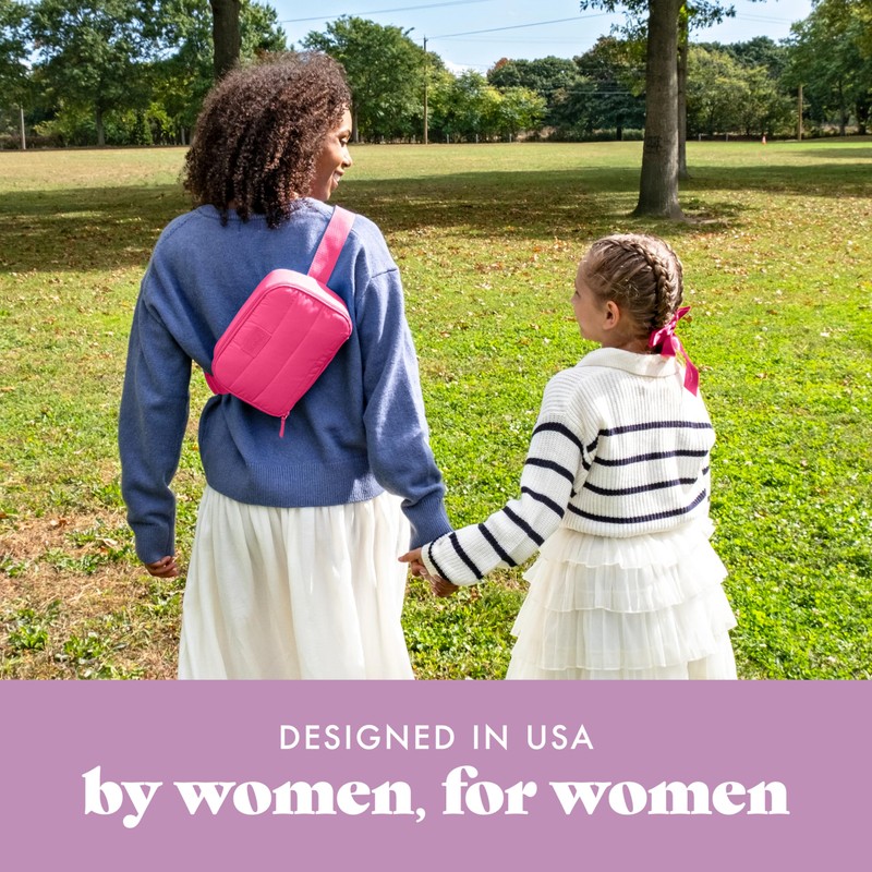 Fit & Fresh Belt Bag Cooler, 3-Can, Hot Pink