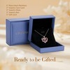 Lomantise Heart Birthstone Necklaces for Women, 925 Sterling Silver Rose