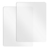 2pcs 15.7X11.8 in Plastic Placemats Matte Transparent Heat Resistant Washable