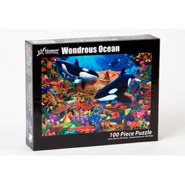Vermont Christmas Company Wondrous Ocean Jigsaw Puzzle 100 Piece, Large Pieces Perfect for Kids and Seniors