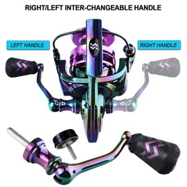 Sougayilang Spinning Fishing Reel 6.0:1 Gear Ratio Graphite Frame 12+1 BB Colorful Fishing Reels with 25 lbs Carbon Drag, Super Polymer Grips for Freshwater or Saltwater Spinning Reel-4000