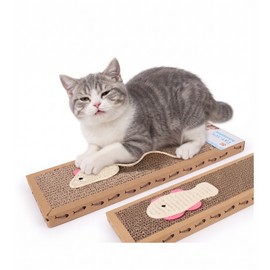 Cat Scratching Pad for Everyday Scratching – 37 x 12 cm Corrugated Single-Layer Board for Indoor Cat Areas